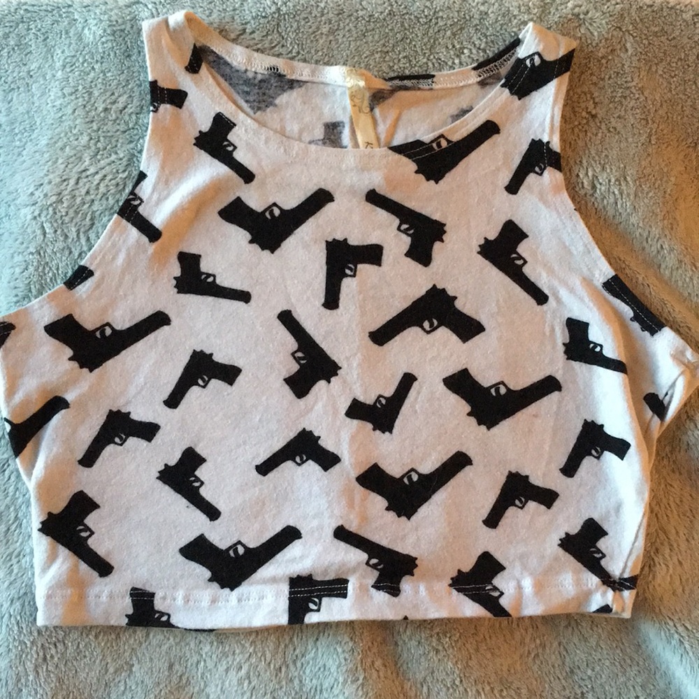 Black and white crop top